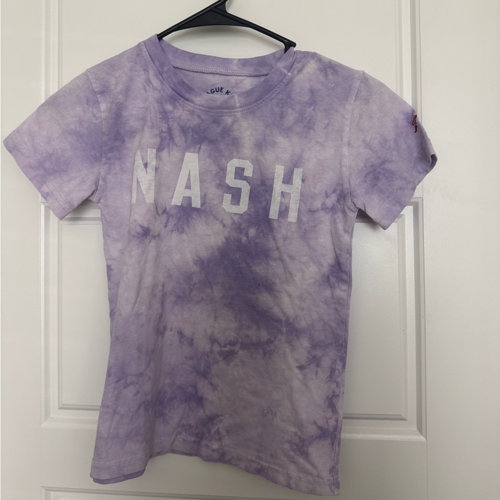 Girls NASHVILLE Tie Dye Graphic T-Shirt Size Small 6 Purple Country Western
